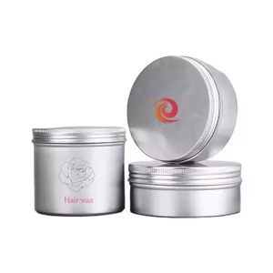 Tarro de lata cosm&eacute;tica de aluminio plateado para crema