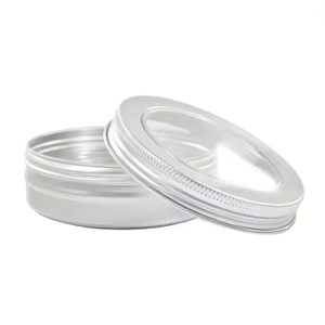 bote de almacenamiento vac&iacute;o crema metal aluminio lata