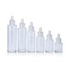 Gratis Monster Lege Cosmetische 1 oz 30 ml 50 ml 60 ml clear Huidverzorging Serum Haar Essenti&euml;le Olie Glazen Druppelflesje met duidelijke Druppelaar