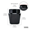 새로운 디자인 플라스틱 바디 Srcub 컨디셔너 500g 고품질 스킨 케어 크림 페이스 마스크 크림 플라스틱 항아리 (스크류 캡 포함)