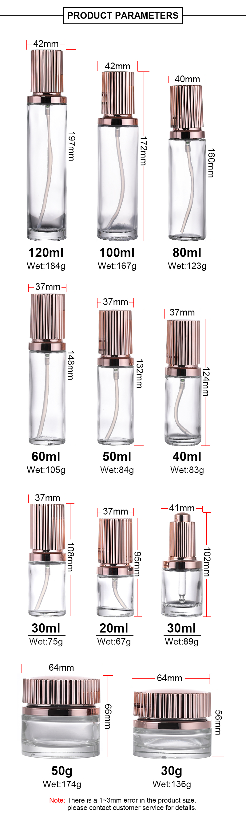 Chai bơm tinh chất serum thủy tinh xi lanh