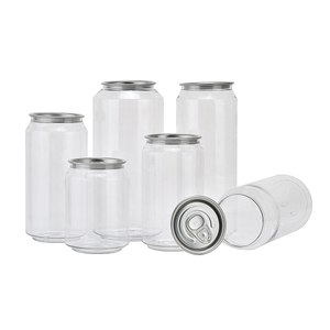 China Fabriek 250 ml 330 ml 500 ml Ronde Plastic Frisdrankbeker PET Cake Kan Helder Vruchtensap Plastic Frisdrankblikjes met Verzegeld Deksel