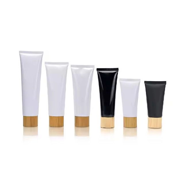 Doğal Bambu Kapaklı Yumuşak Sıkmalı Plastik Boru