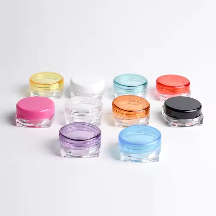 พลาสติก PS เครื่องสำอางครีมบำรุงรอบดวงตา Jar คอนเทนเนอร์ครีมหน้าใสสำหรับการเดินทาง