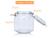 유리 저장 메이슨 항아리 500ml 750ml 1000ml 1500ml 쿠키 피클 클립 뚜껑이있는 주방 식품 저장 유리 항아리