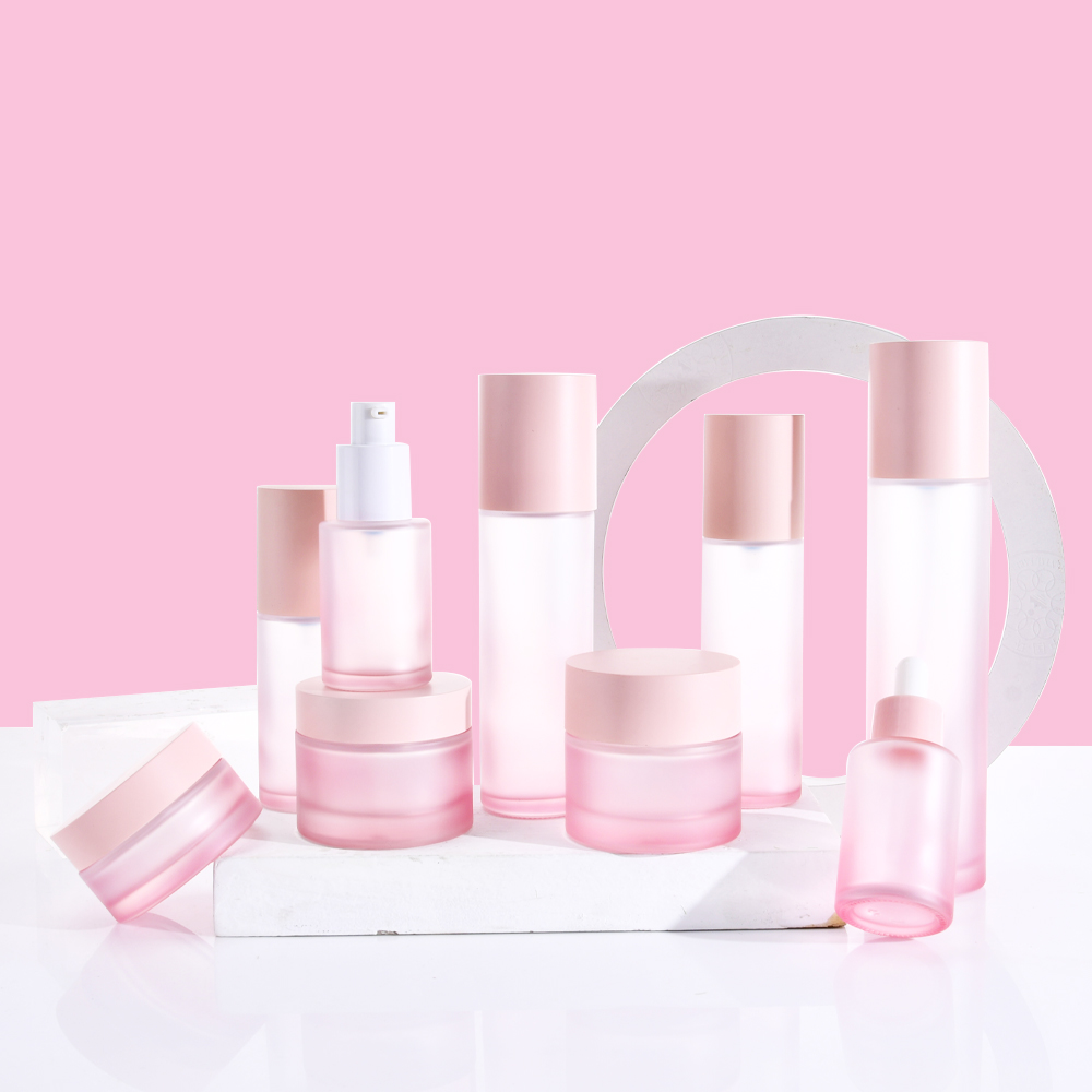 Cam Cilt Bakımı Serum Yağı Losyon Pompası Damlalık Şişe Seti