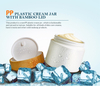 Lọ kem mỹ phẩm nhựa với nắp gỗ tre
