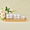Envase de crema acr&iacute;lica de 5g, 15g, 30g, 50g, Vac&iacute;o claro, redondo, de doble pared, de pl&aacute;stico, para crema facial y ojos, paquete de cosm&eacute;ticos para el cuidado de la piel