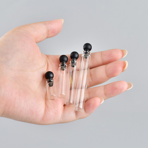 Custom 0,5 ml 1 ml 2 ml 3 ml Bal Stopper Mini Glazen Buis Flacon Parfum Monster Reageerbuisfles met Bal Stopper