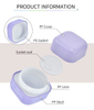 Tarro cosm&eacute;tico de la crema de la loci&oacute;n de la cara del ojo p&uacute;rpura blanco azul del cuadrado del paquete cosm&eacute;tico 20g 30g 50g del cuidado de piel