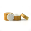 Pot en bois de bambou avec int&eacute;rieur en plastique