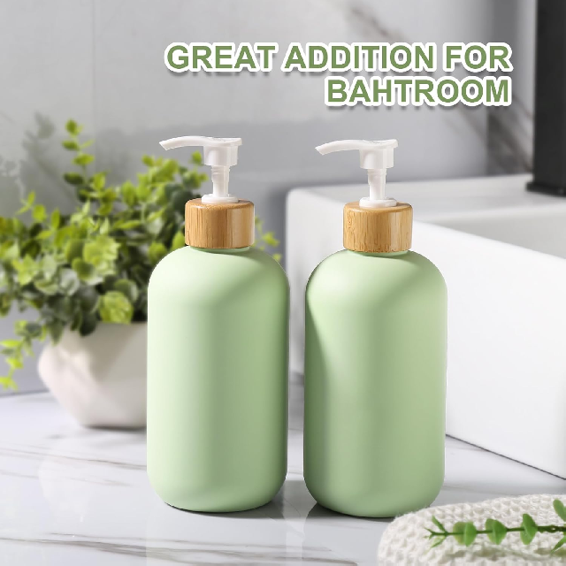 Green HDPE 200ml 260ml 300ml 400ml 800ml 16oz Bao b&igrave; mỹ phẩm mềm Sữa dưỡng thể Chai dầu gội bằng nhựa Hộp đựng dầu xả