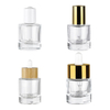เครื่องสำอางที่ว่างเปล่า 1oz 2oz 30ml 60ml Skincare น้ำหอมเซรั่มน้ำมันหอมระเหยผม Dropper แก้วขวด