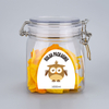 Food Grade Keuken Doorzichtige Opslag Huisdier Plastic Unieke Koekje Lege Verzegelde Honing Jam Clip Top Potten Met Metalen Clip Deksel Mason Jars