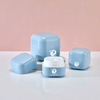 Tarro cosm&eacute;tico de la crema de la loci&oacute;n de la cara del ojo p&uacute;rpura blanco azul del cuadrado del paquete cosm&eacute;tico 20g 30g 50g del cuidado de piel