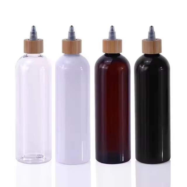 Plastic verfinkt haarolie-applicatorfles