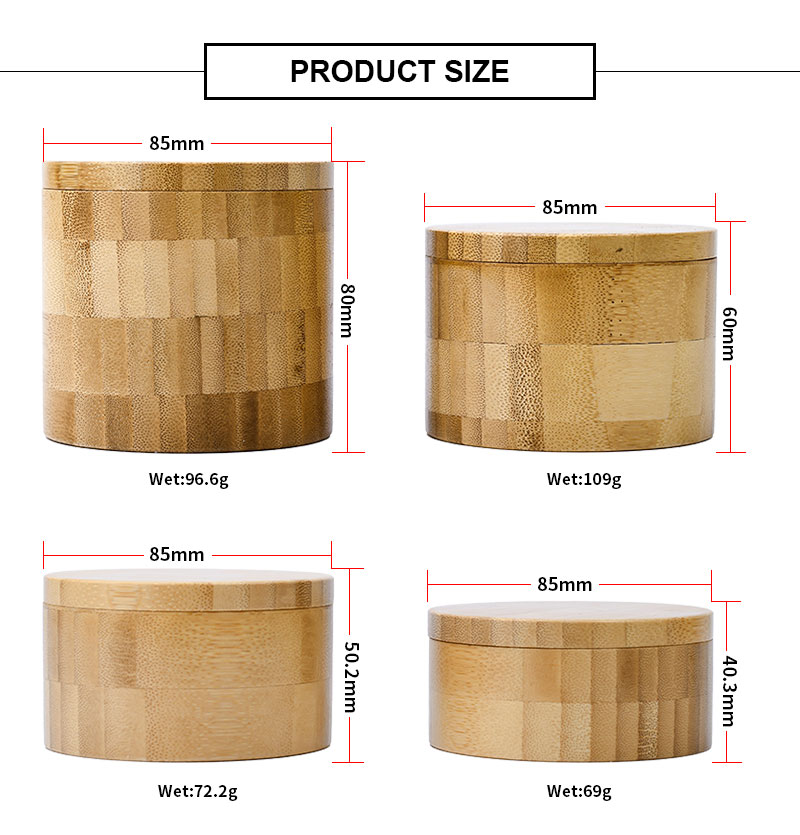 Bo&icirc;tes cadeaux personnalis&eacute;es en bois pour sel de bain en bambou