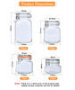 유리 저장 메이슨 항아리 500ml 750ml 1000ml 1500ml 쿠키 피클 클립 뚜껑이있는 주방 식품 저장 유리 항아리