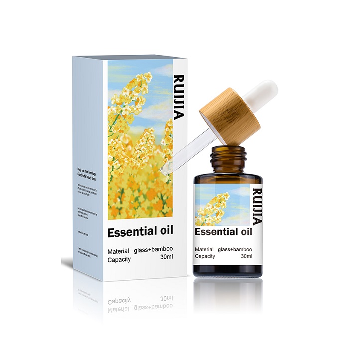 Logo personnalis&eacute; 100 ml d'emballage cosm&eacute;tique en verre mat 15 ml 20 ml 30 ml 50 ml bouteilles d'huile essentielle de visage de cheveux en verre rond avec bouchon compte-gouttes en bambou