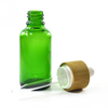 15ml 30ml 50ml 100ml Frosted Green Blue Amber trong suốt Tinh dầu Chai nhỏ giọt thủy tinh c&oacute; nắp tre chống trẻ em