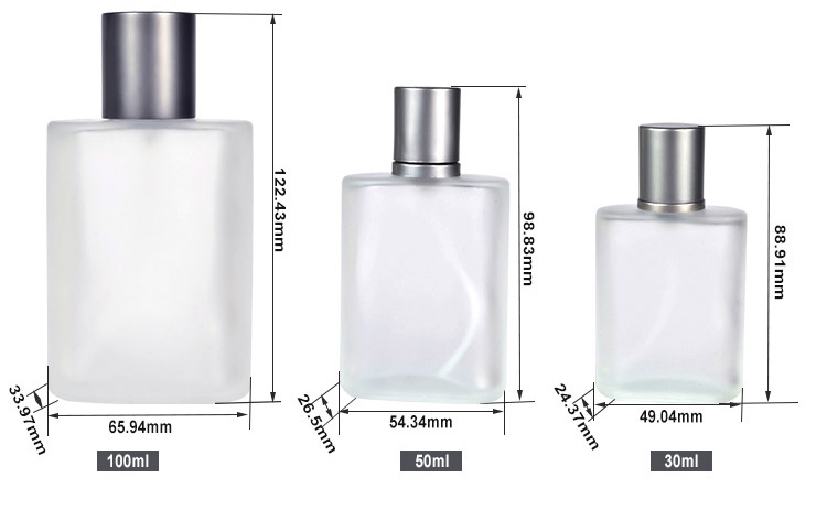 Flacon de parfum en verre d&eacute;poli, vaporisateur de parfum