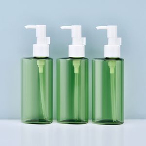 150ml Skin Care Serum สีเขียวพลาสติกแต่งหน้า Remover แชมพูขวดพลาสติก PET พร้อมปั๊มกด