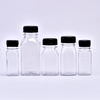 60ml 120ml 250ml ขวดน้ำผลไม้เครื่องดื่มพลาสติก PET สแควร์เครื่องดื่ม PET โปร่งใสขวดน้ำพลาสติกพร้อมฝาปิด