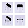 60ml 120ml 250ml ขวดน้ำผลไม้เครื่องดื่มพลาสติก PET สแควร์เครื่องดื่ม PET โปร่งใสขวดน้ำพลาสติกพร้อมฝาปิด