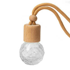En gros color&eacute; vide 8 ml forme de diamant suspendu voiture huile essentielle v&eacute;hicule pendentif diffuseur de parfum bouteille de parfum en verre