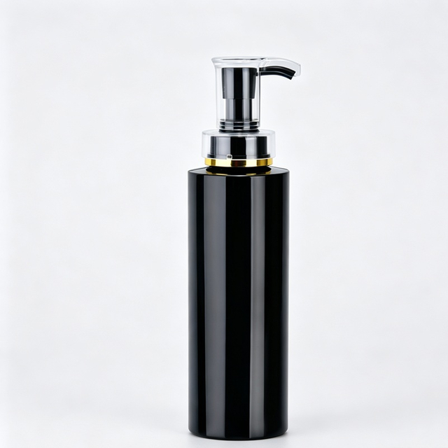 Luxe 200 ml 250 ml 300 ml 500 ml shampoo en conditioner douche zwarte plastic lotion pompfles