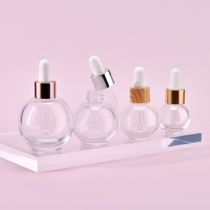 Beliebte 15 ml 20 ml 30 ml Haar&ouml;l Aromatherapie &Ouml;l &Auml;therisches &Ouml;l Serum Glas Tropfflasche mit Gold Silber Rose Kappe