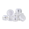 Envase de crema acr&iacute;lica de 5g, 15g, 30g, 50g, Vac&iacute;o claro, redondo, de doble pared, de pl&aacute;stico, para crema facial y ojos, paquete de cosm&eacute;ticos para el cuidado de la piel