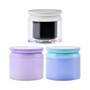 Pot de poudre en plastique rose OEM avec cuill&egrave;re magn&eacute;tique pour gommage corporel, sel de bain, surligneur de poudre scintillante, Pot de fond de teint pour shampoing sec