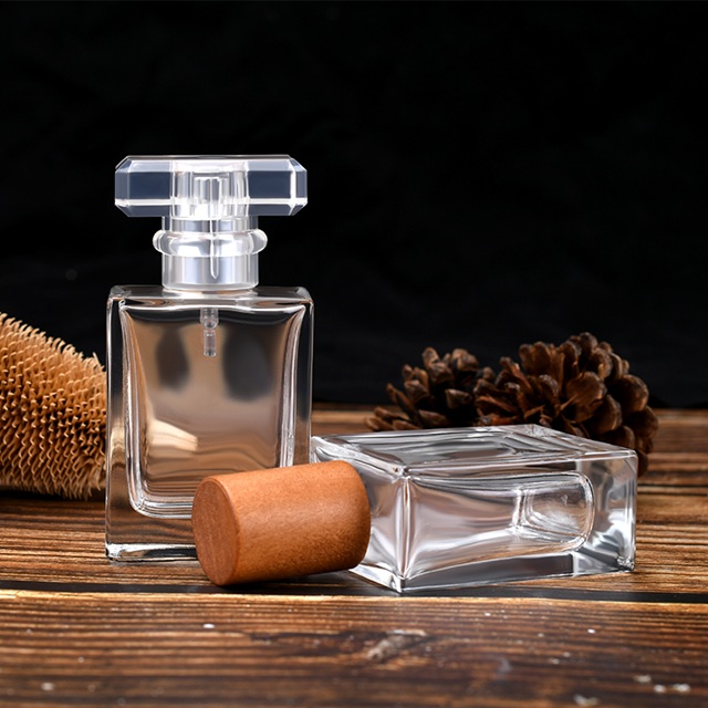 Xịt nước hoa c&oacute; m&ugrave;i thơm t&ugrave;y chỉnh trong suốt 30ml 50ml Chai xịt nước hoa thủy tinh 60ml