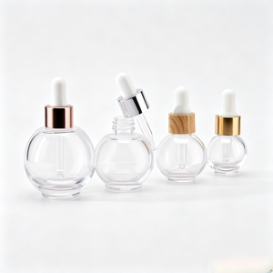 인기있는 15ml 20ml 30ml 헤어 오일 아로마 테라피 오일 에센셜 오일 세럼 유리 Dropper 병 골드 실버 로즈 캡